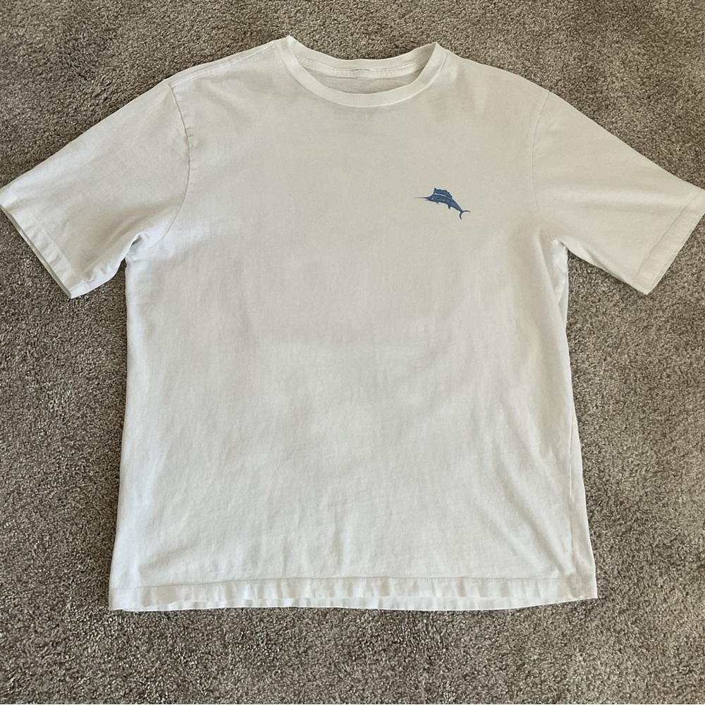 Tommy Bahama Tee Shirt Men’s Graphic Shake Well Hawaii Surf White S